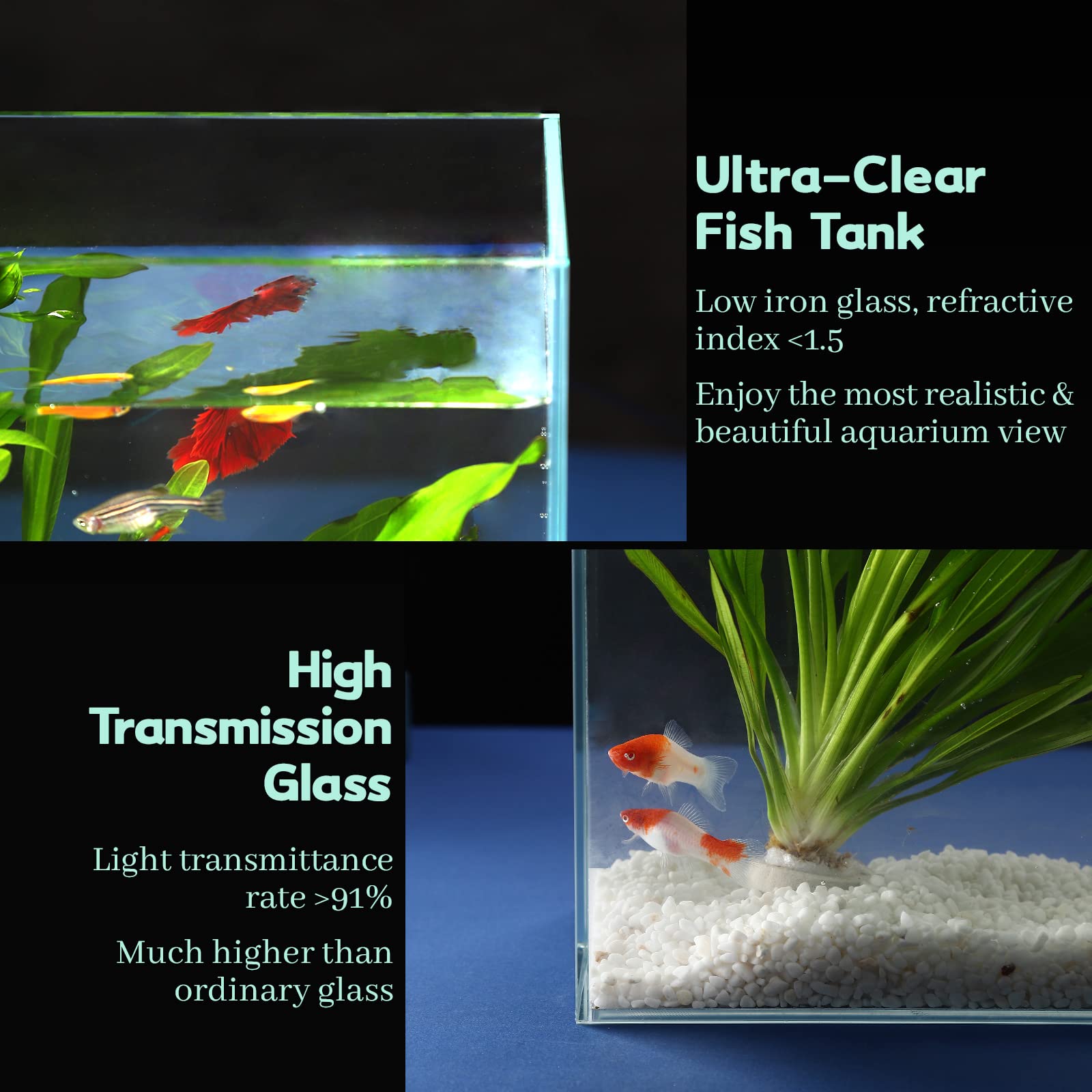 LAQUAL edge glass handmade with German Wacker glue for smooth, safe edges