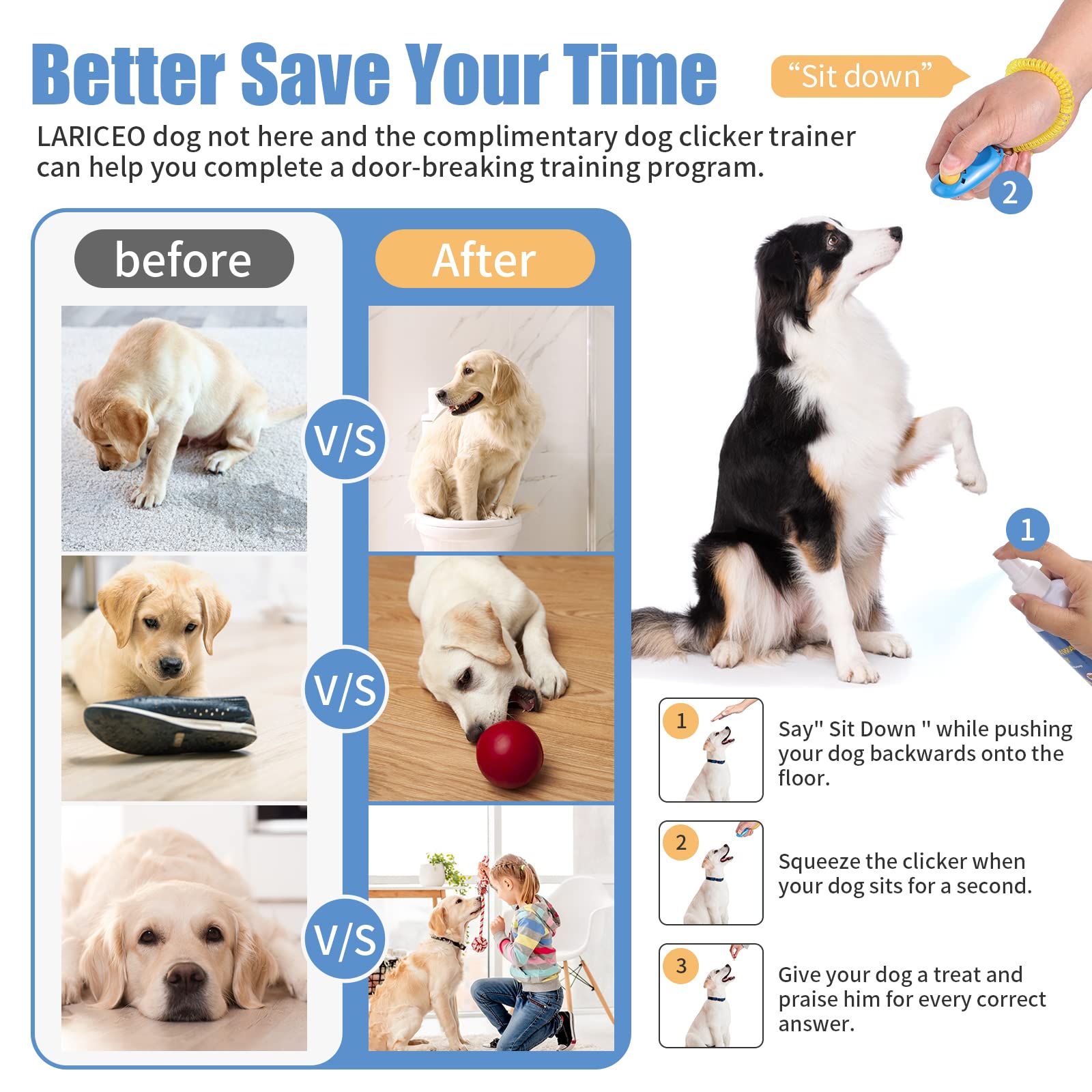 LARICEO housebreaking solution image highlighting training benefits