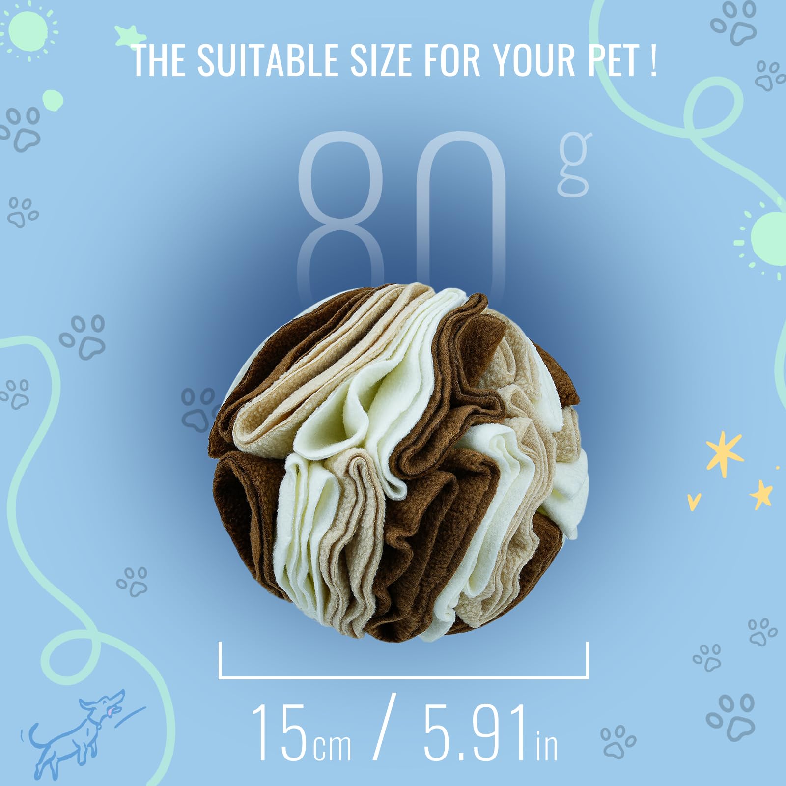 Larimuer Snuffle Ball with hidden food boosts sniff training