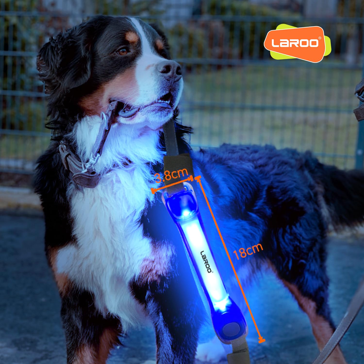 LaRoo dog collar nylon stickers enable easy attachment and customization.