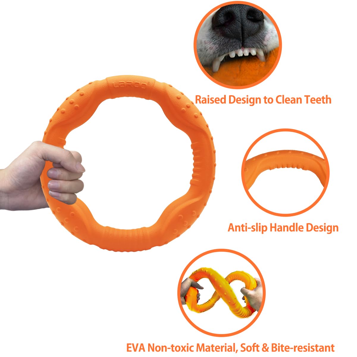 LaRoo eco-friendly materials for teething-friendly chewing