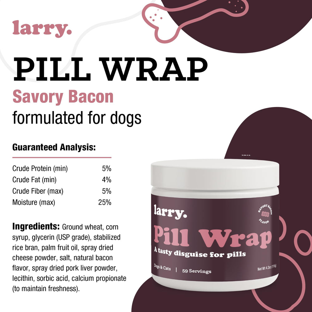 Larry Bacon Pill Wrap multiple pills suitable for seniors or multi-pet homes