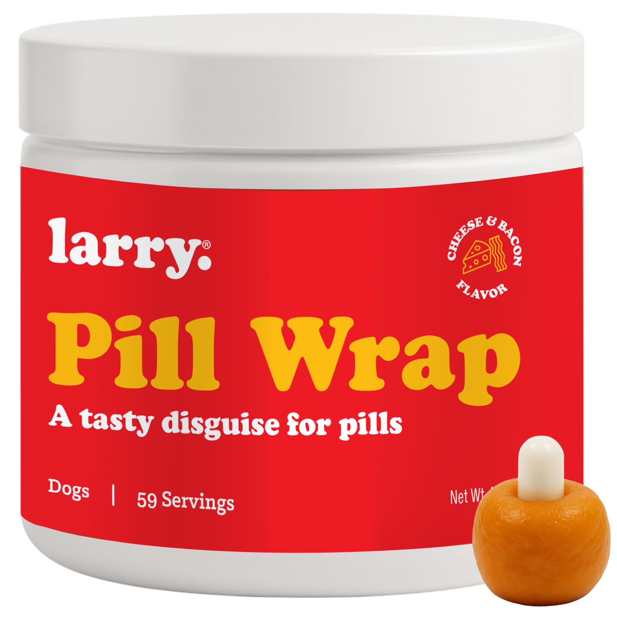 Larry Cheese-Bacon Pill Wrap around pills for easy medication time
