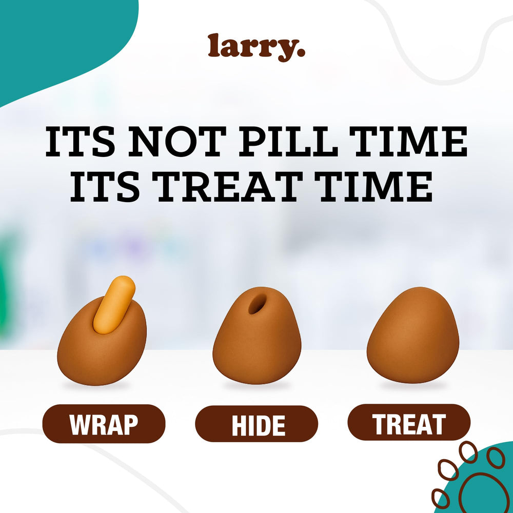 Larry Peanut Butter Pill Wrap texture close-up showing flexible wrap around medication.