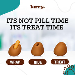 Larry Peanut Butter Pill Wrap texture close-up showing flexible wrap around medication.