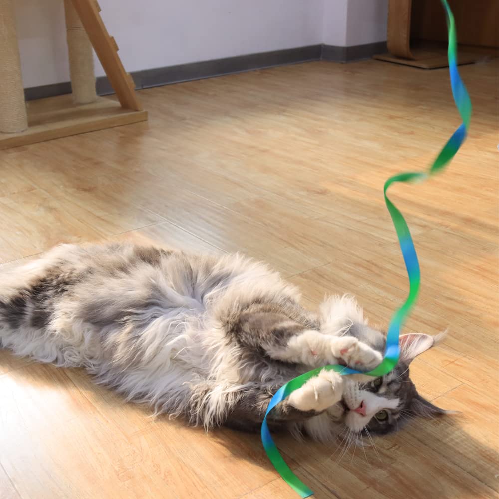 LASOCUHOO Cat Exerciser Wand — high-elastic wand supports dynamic play and exercise