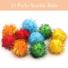 LASOCUHOO cat toys sparkle balls pack encourages indoor chasing and interactive fun