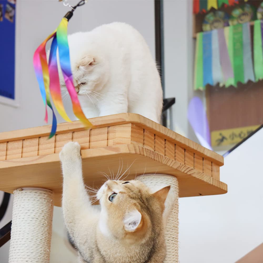LASOCUHOO colorful-worm-teasers engage kittens with bright colors and bells.