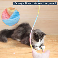 LASOCUHOO rainbow charmer wand showcasing vibrant play visuals for cats.