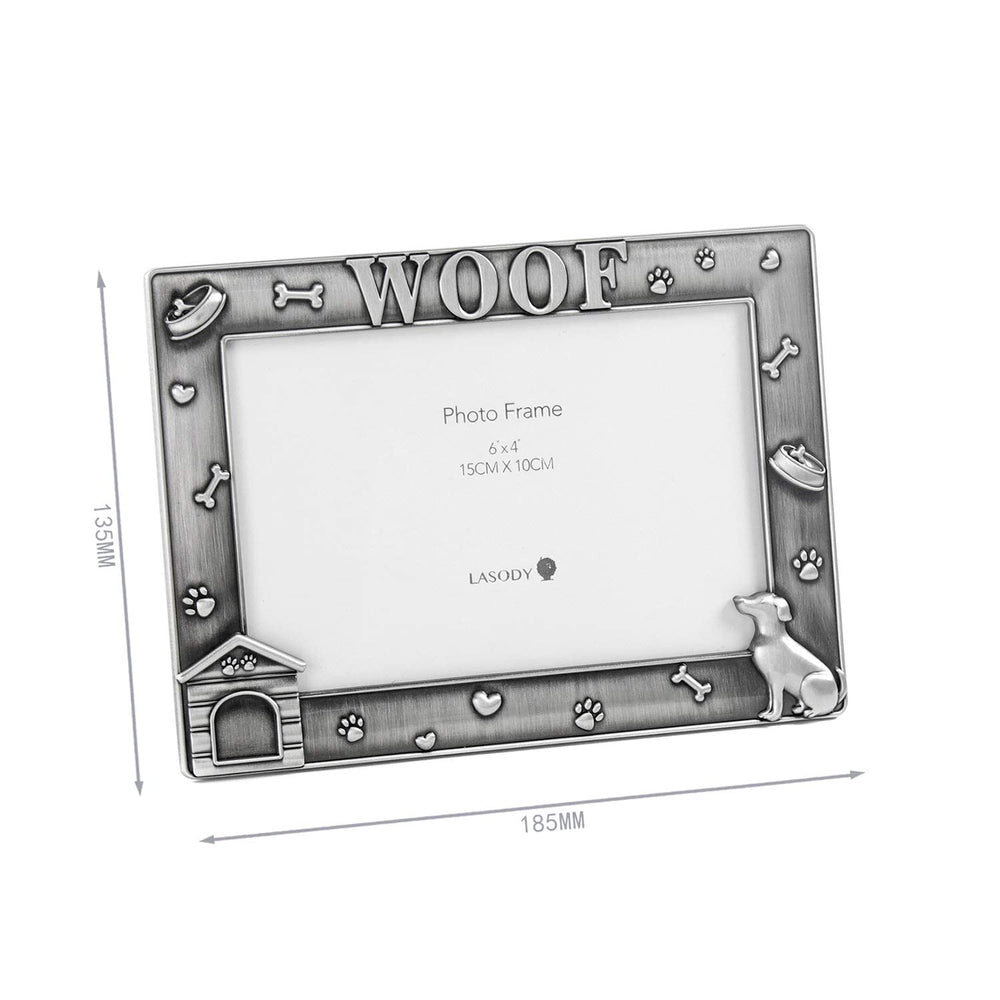 LASODY Dog Photo Frame back stand enables easy desktop setup.