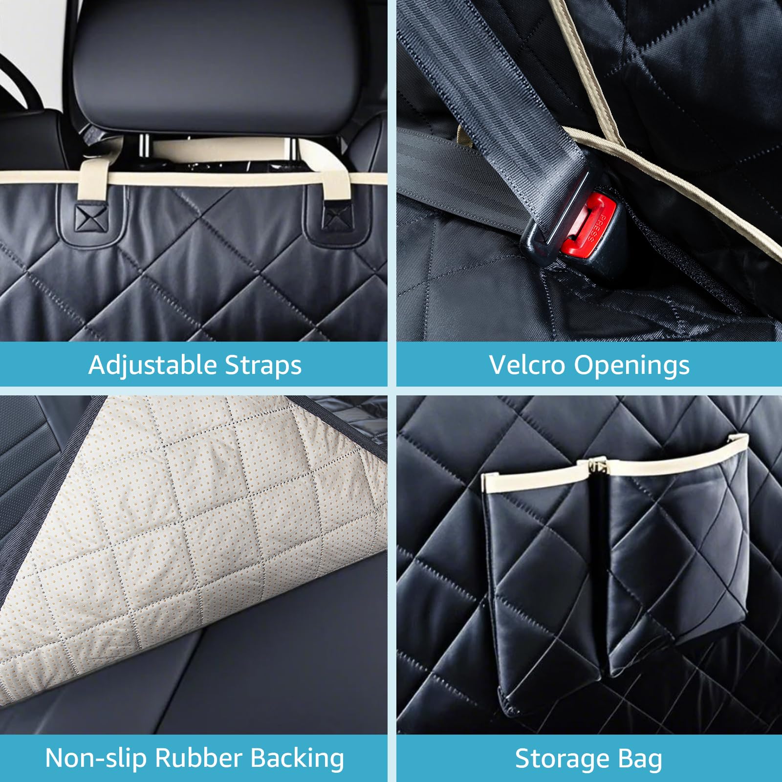 Lassie backseat protector kick mat keeps kids' area clean.