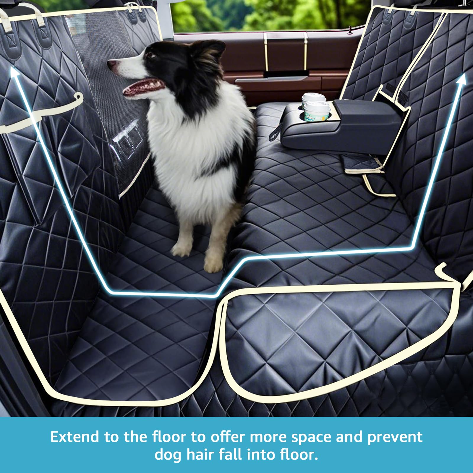 Lassie mesh-window hammock enhances airflow while keeping dogs visible during rides.