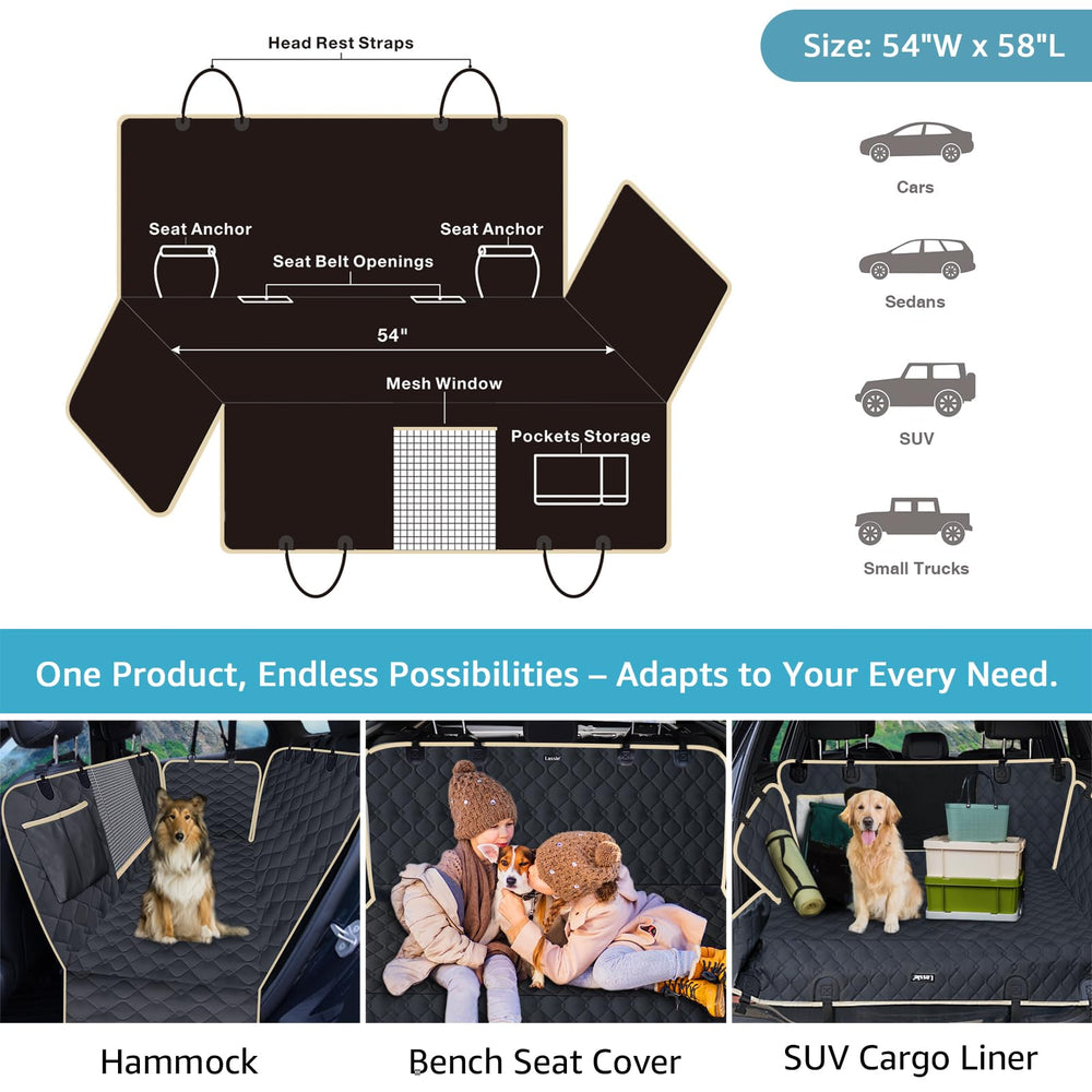 Lassie universal-fit cover fits most cars, SUVs, trucks for versatile protection.