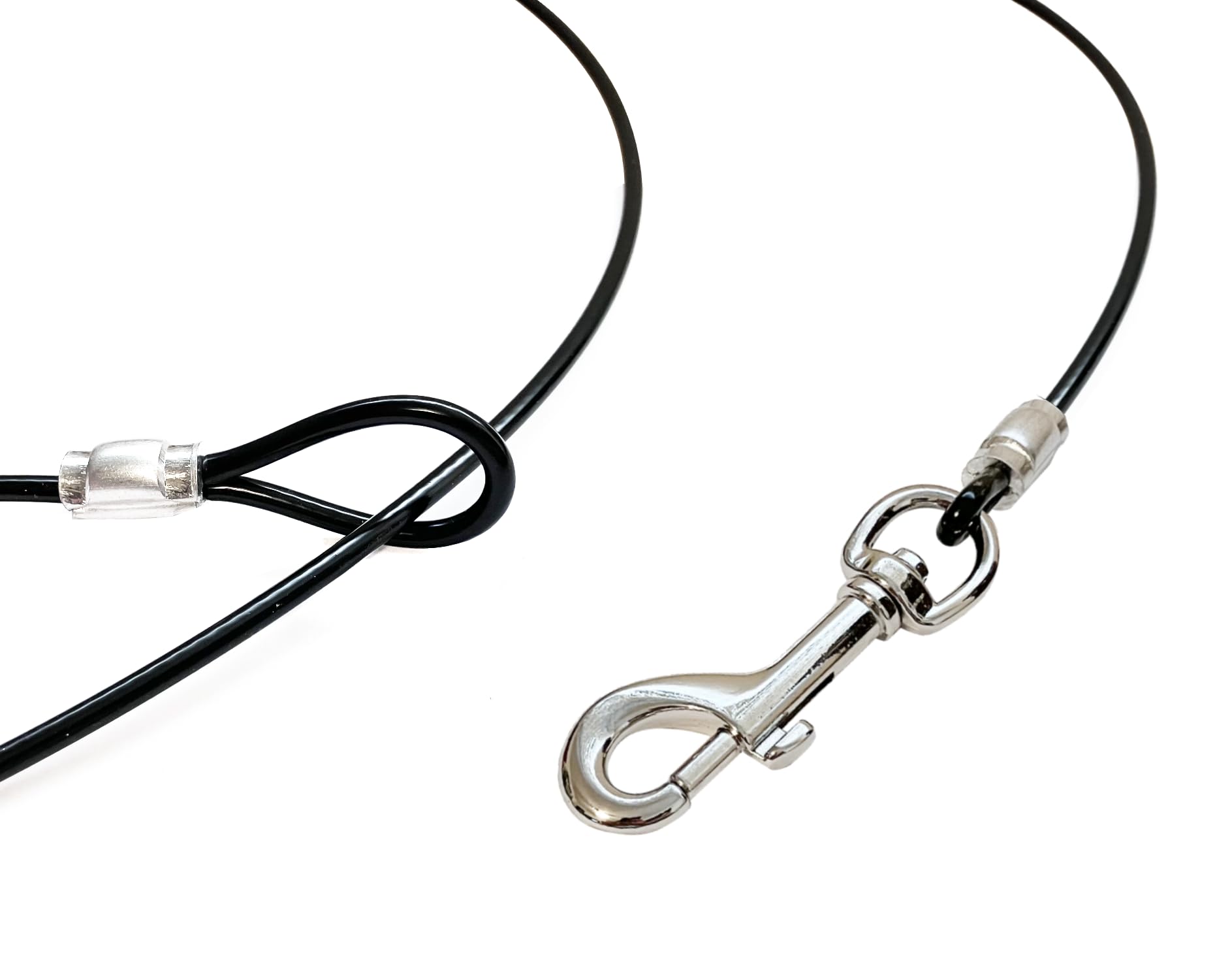 LAST LEASH Training Tie Down 6ft in-dog crate-use demonstrates portable tethering.