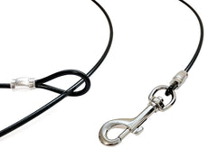 LAST LEASH Training Tie Down 6ft in-dog crate-use demonstrates portable tethering.