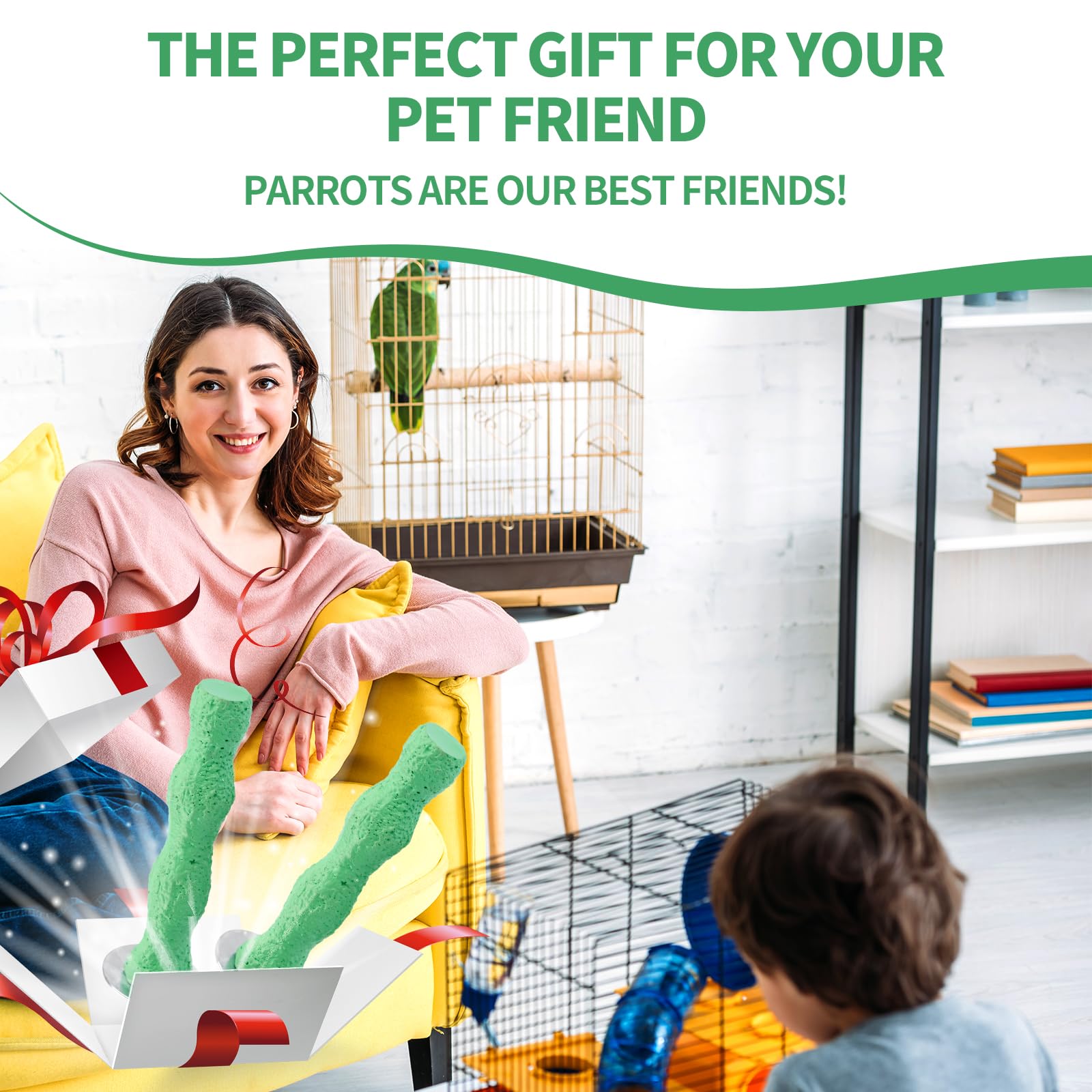 Lasuroa parrot cage accessories keeps small pets active and engaged during grooming