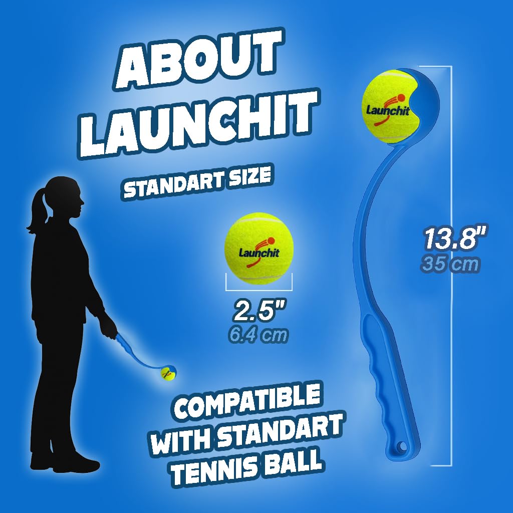 Launchit bright 2.5-inch ball improves outdoor visibility during play.
