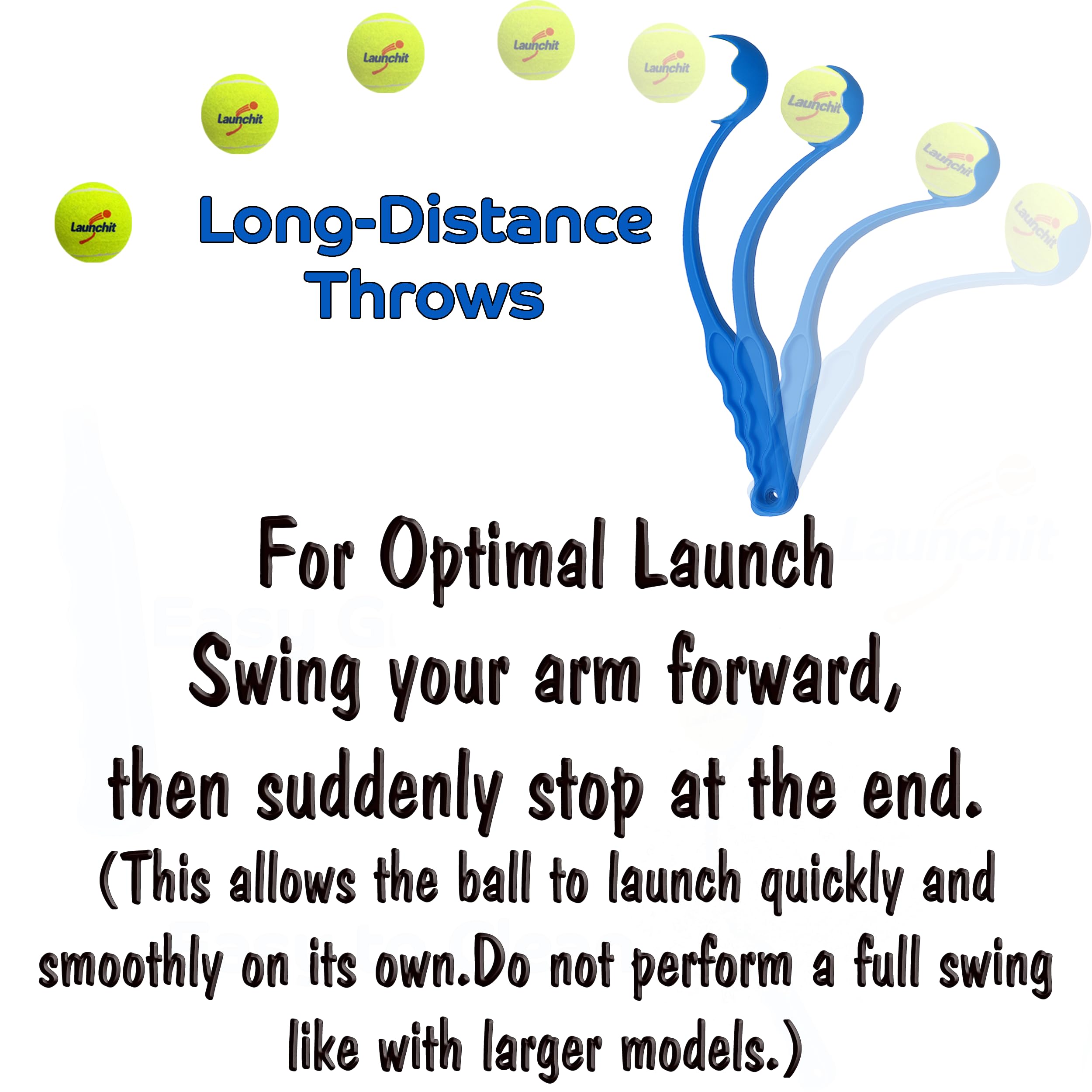 Launchit durable blue launcher withstands regular outdoor use.