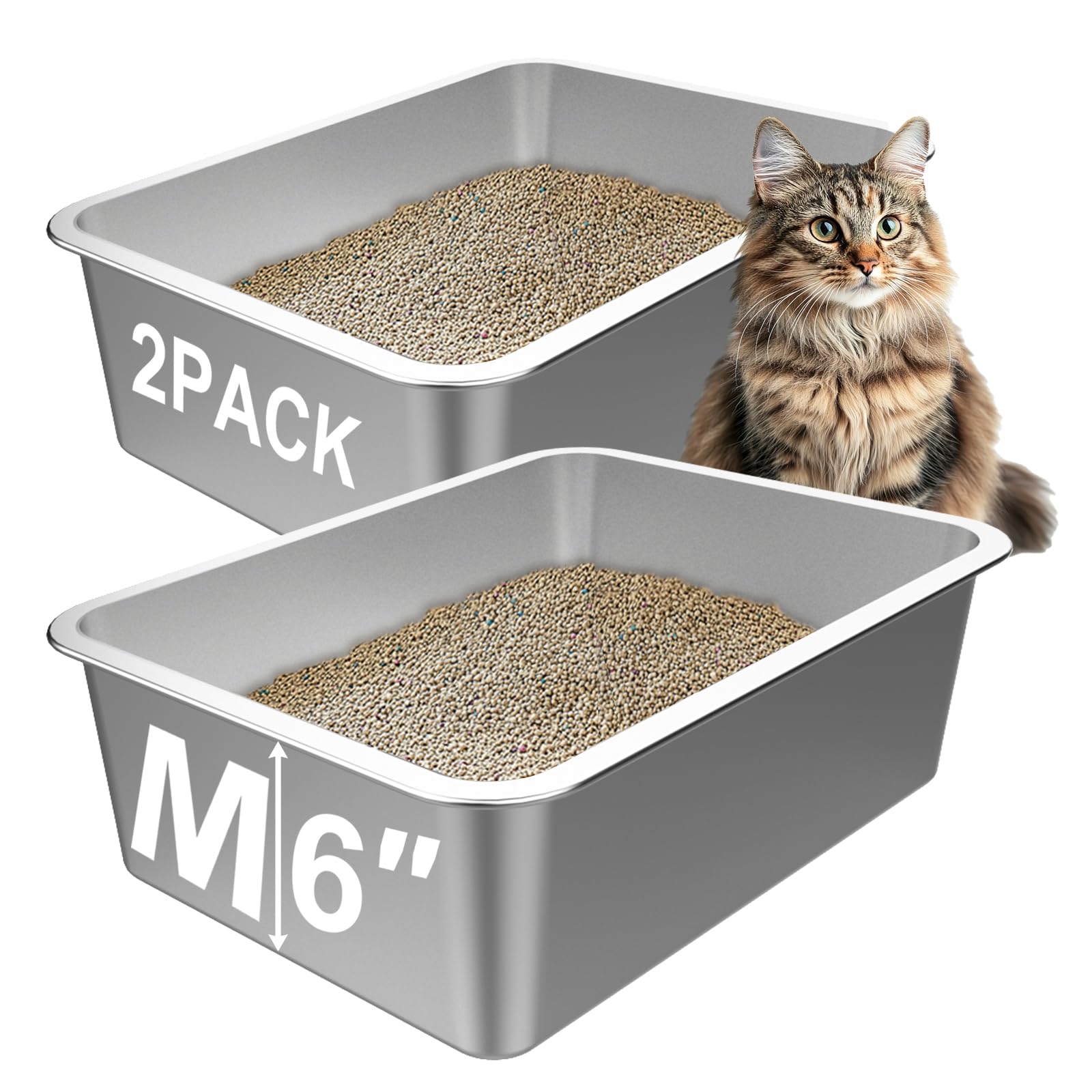 Lawei metal tray with smooth edges protects paws and reduces snags.