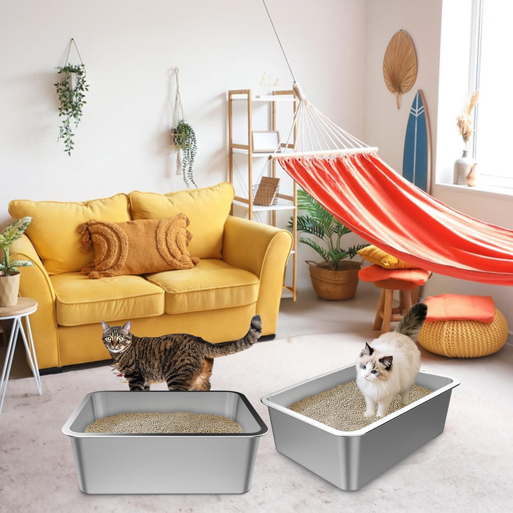 Lawei metal litter box suitable for cats, kittens, and small pets.