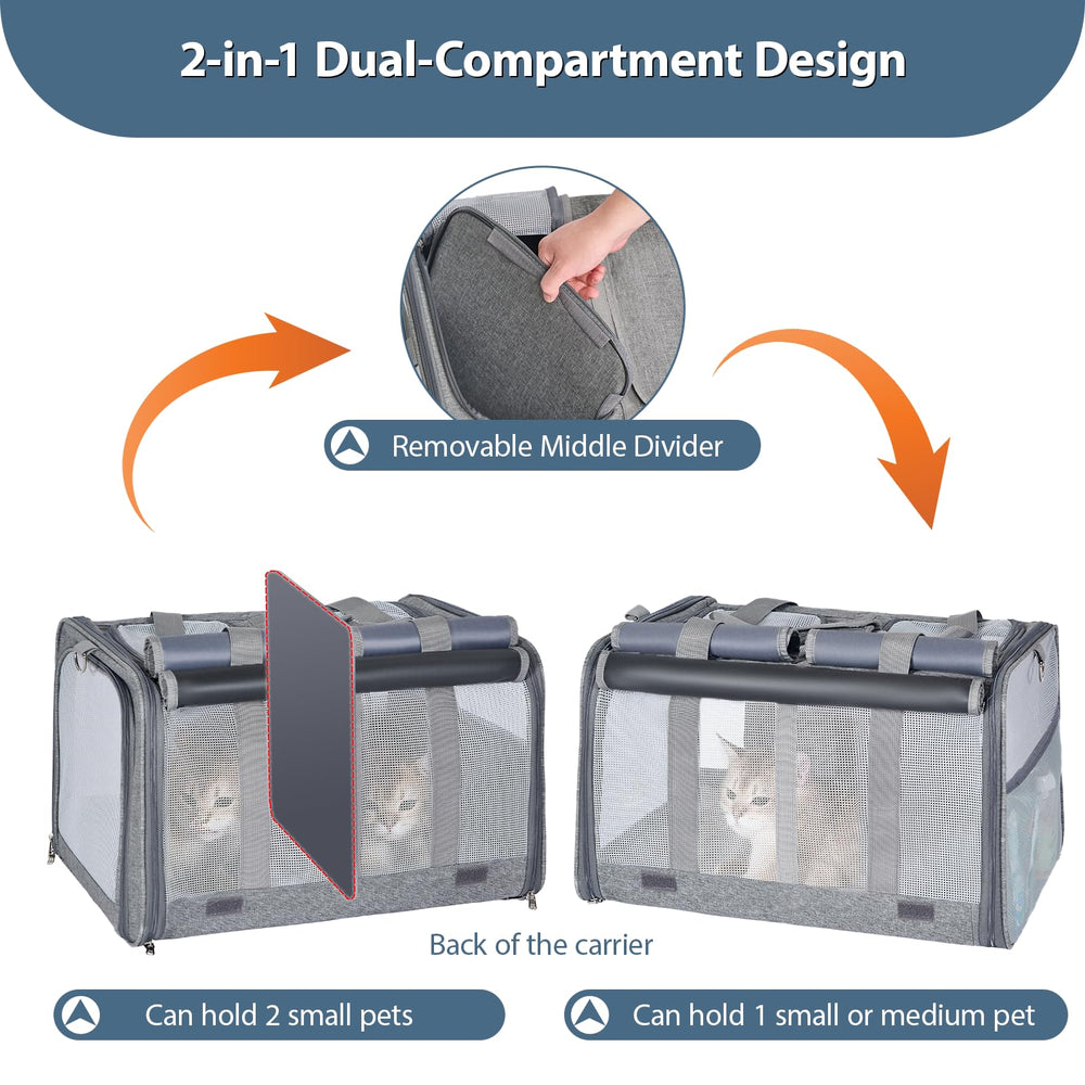 Lawfery cat carrier privacy curtains provide privacy and calm during trips.