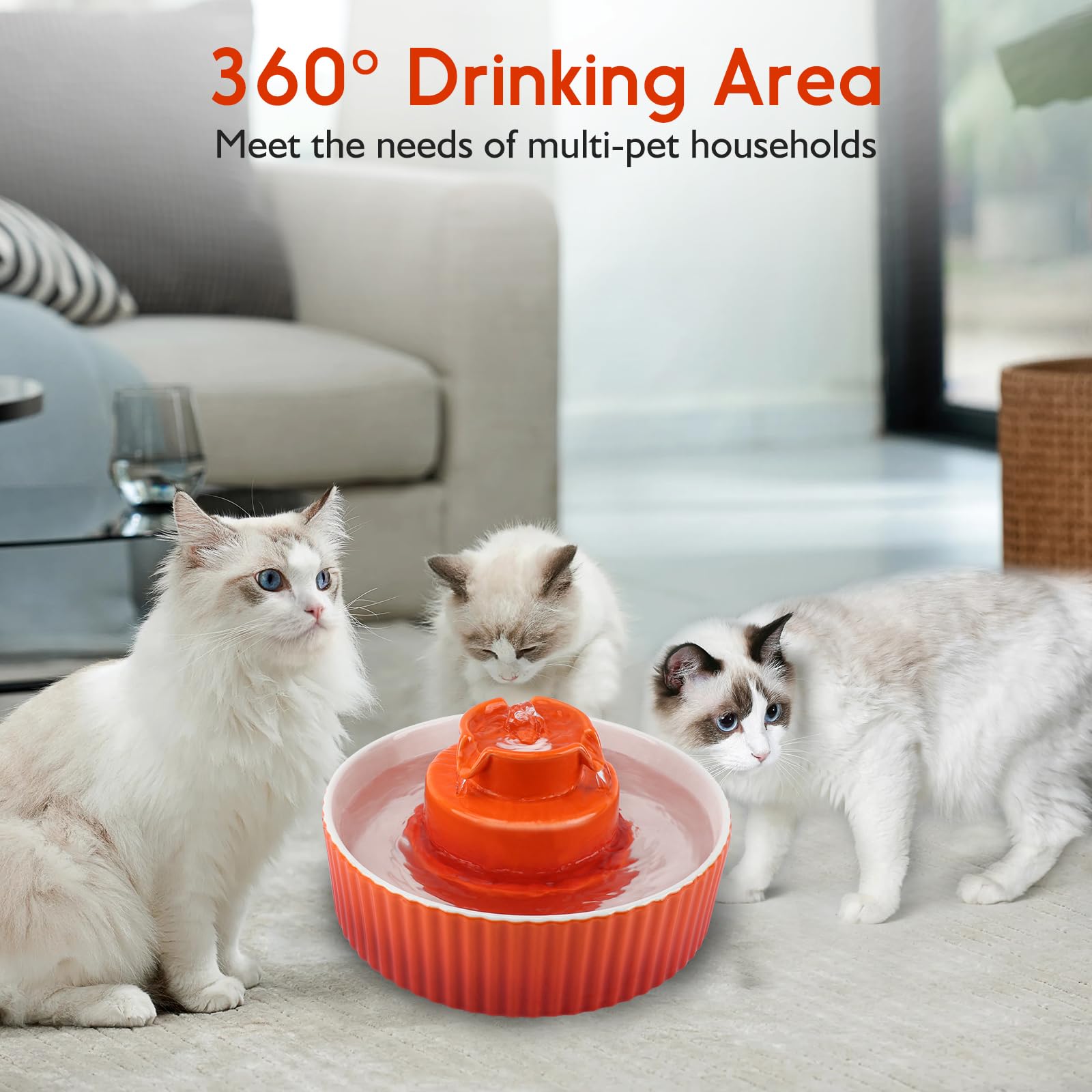 Lawfery Cupcake 360-degree drinking area shows easy access from any angle.