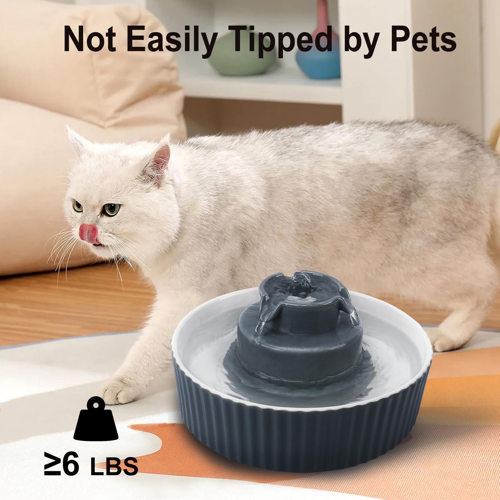 Lawfery Cupcake Fountain grey color blends with home décor.