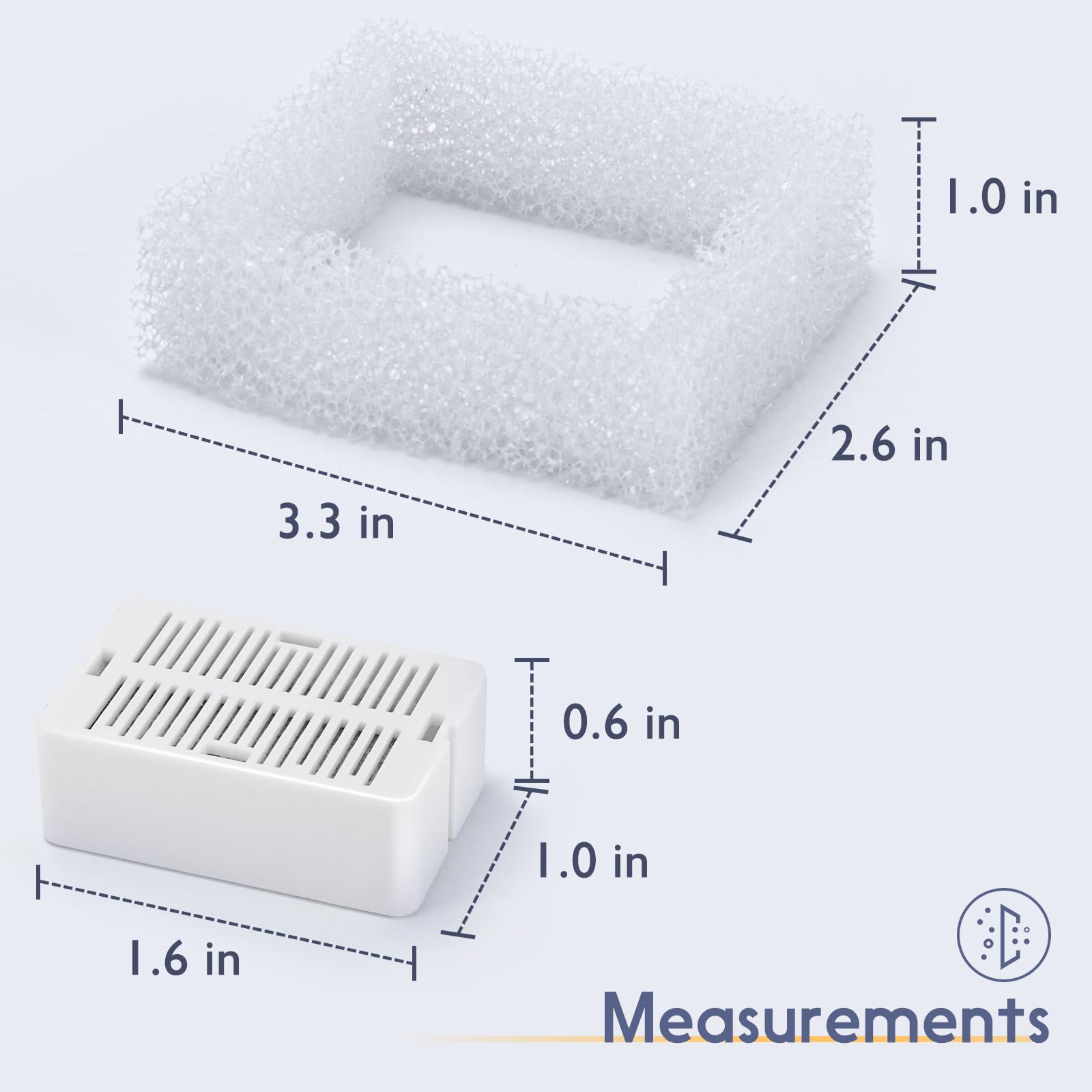 Lawfery pre-filter sponge capturing hair and debris for fresher water.