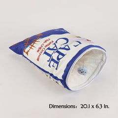 Layheld hanging snack toy showcases a playful feature with crinkle paper for enrichment