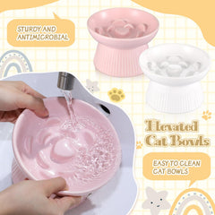 Layhit anti-slip base on cat bowls prevents spills during meals.