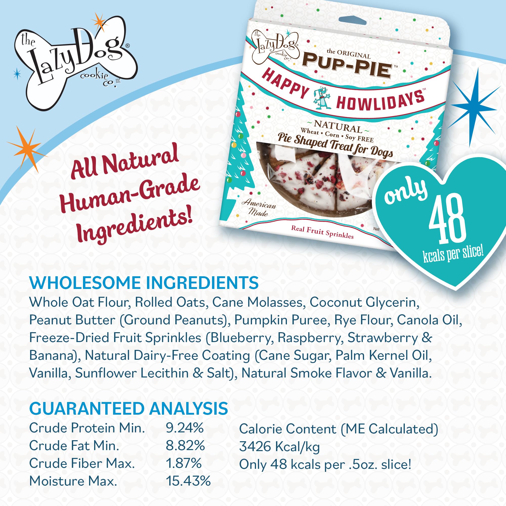 Happy Howlidays Pup-Pie decoration adds festive visual appeal for pets