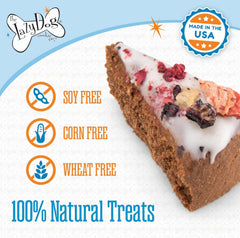The Lazy Dog Cookie Co. Pup-Pie dog birthday slice: individually portioned bites