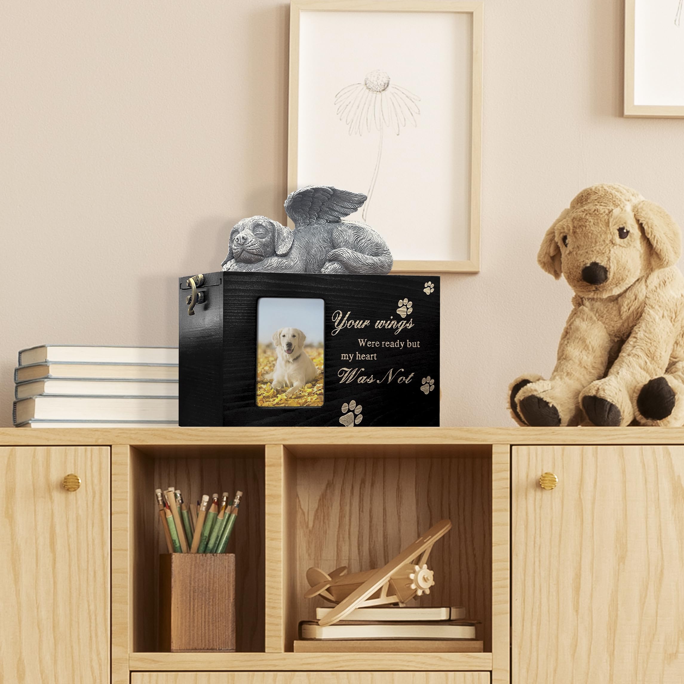 LAZYESTHER dog-urn-compact-size-cat-dog-ashes suits smaller memorials