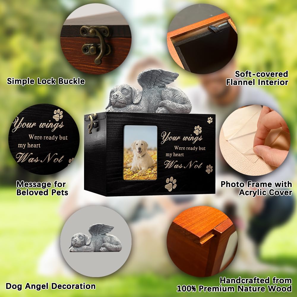 LAZYESTHER dog-urn-top-opening-lid ensures secure closure for peace of mind