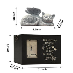 LAZYESTHER pet urn photo-display-front shows a cherished image beside carved paw prints.