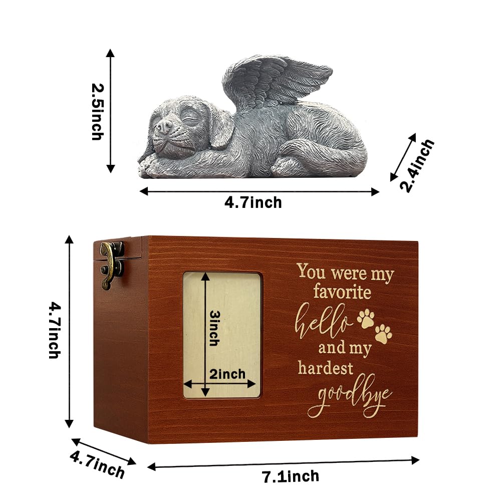 LAZYESTHER dog urn inside flannel reveals soft lining protecting cherished remains