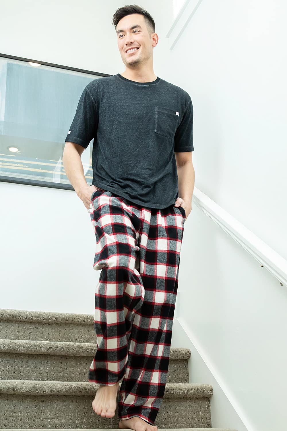 LazyOne flannel pants use preshrunk cotton fabric for lasting softness wash after wash.