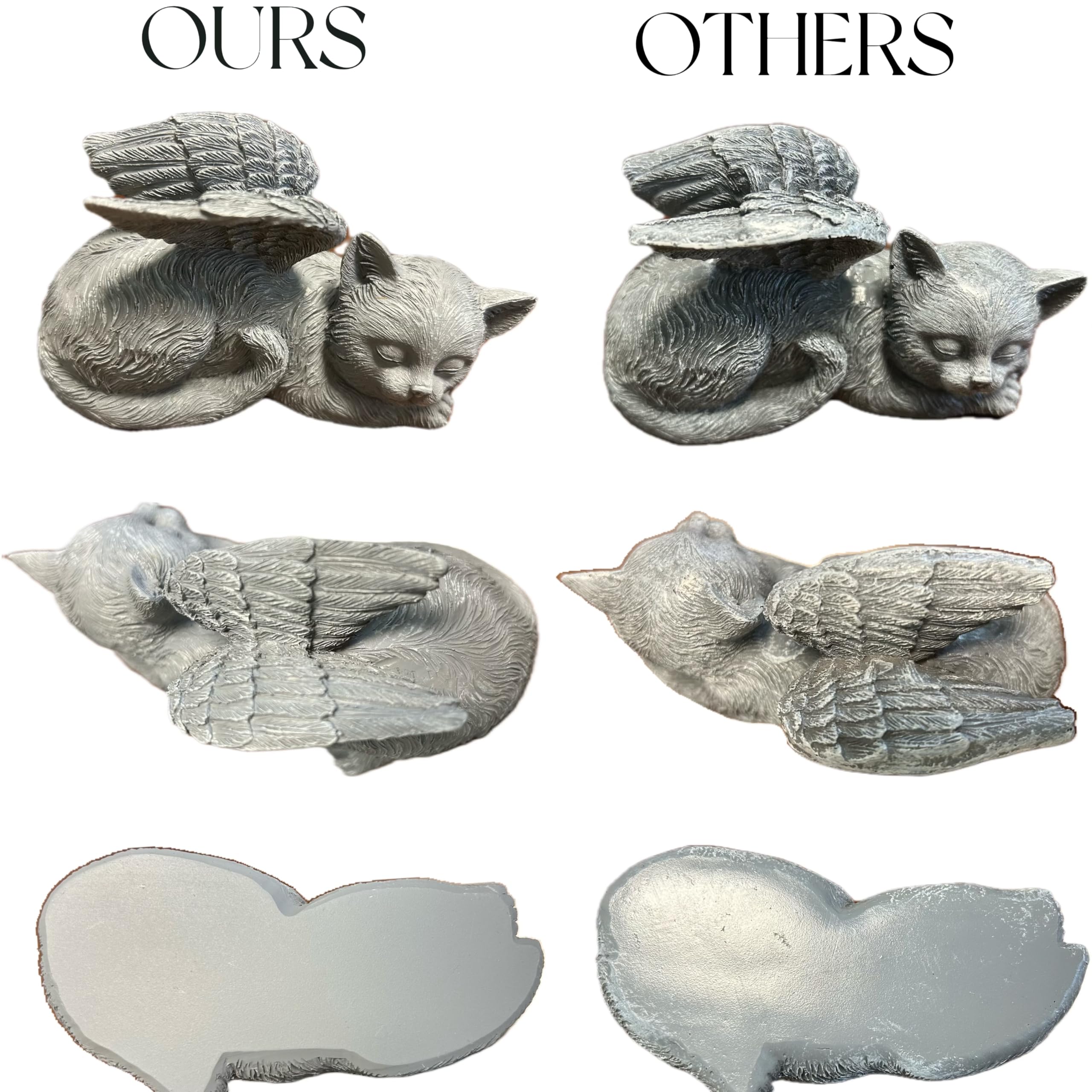 LAZYESTHER cat urn black finish complements any home memorial display