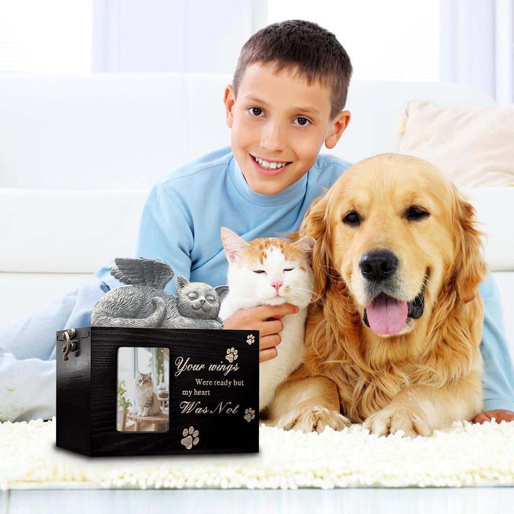 LAZYESTHER cat urn secure-closure keeps ashes safely contained