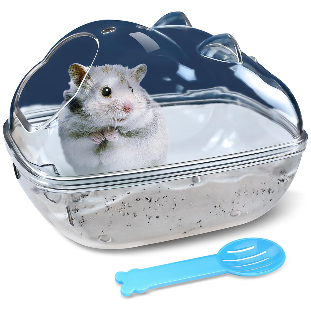 lazyyzal hamster bathroom 360 view lets you observe bathing and digging from all angles.
