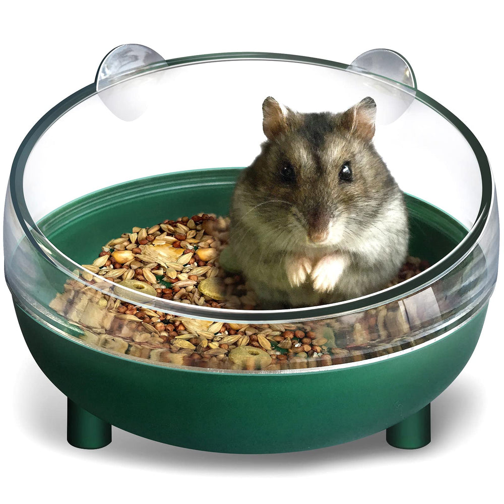 lazyyzal hamster sand bath container helps keep fur clean and odors down
