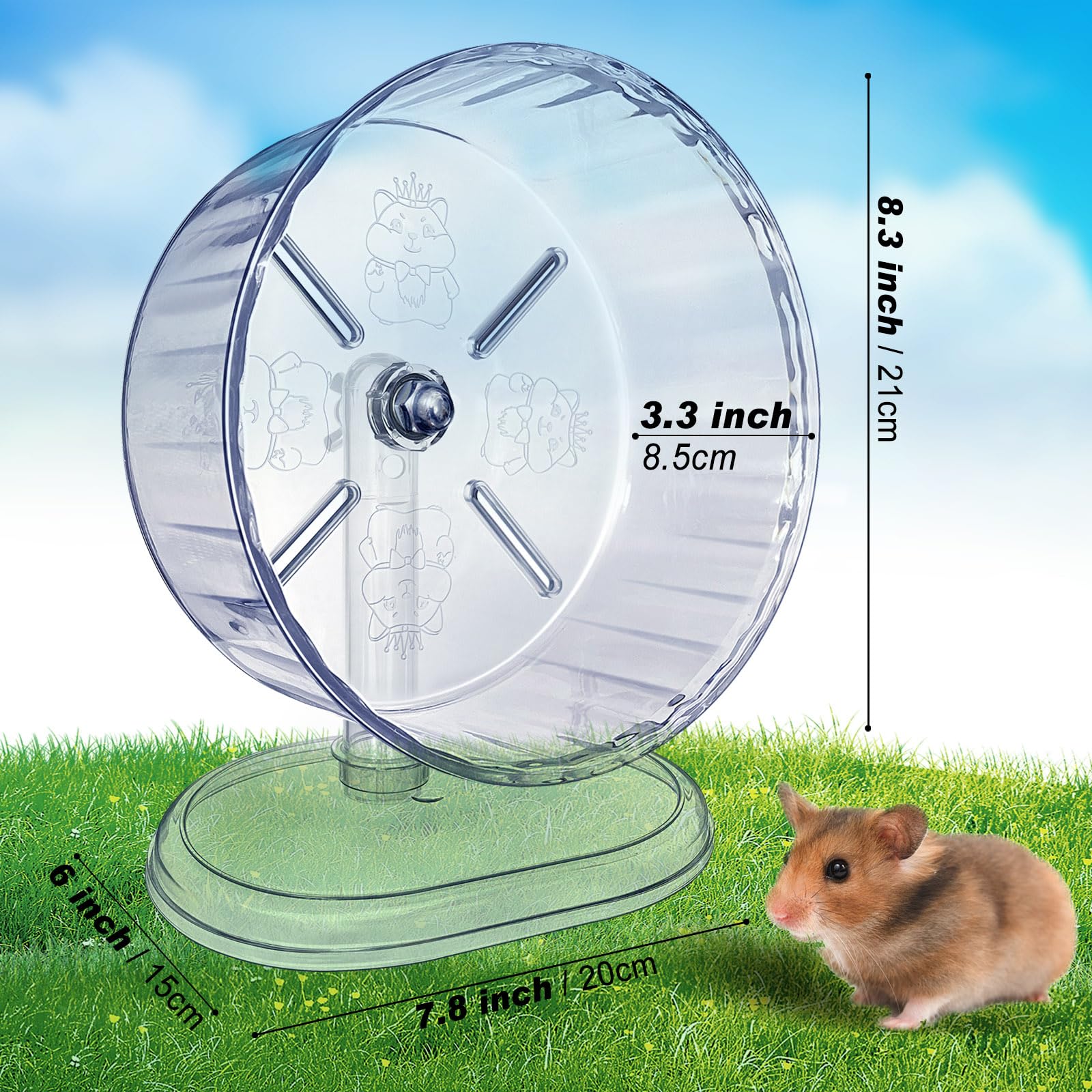 lazyyzal silent hamster wheel close-up bearing highlights smooth, whisper-quiet spin