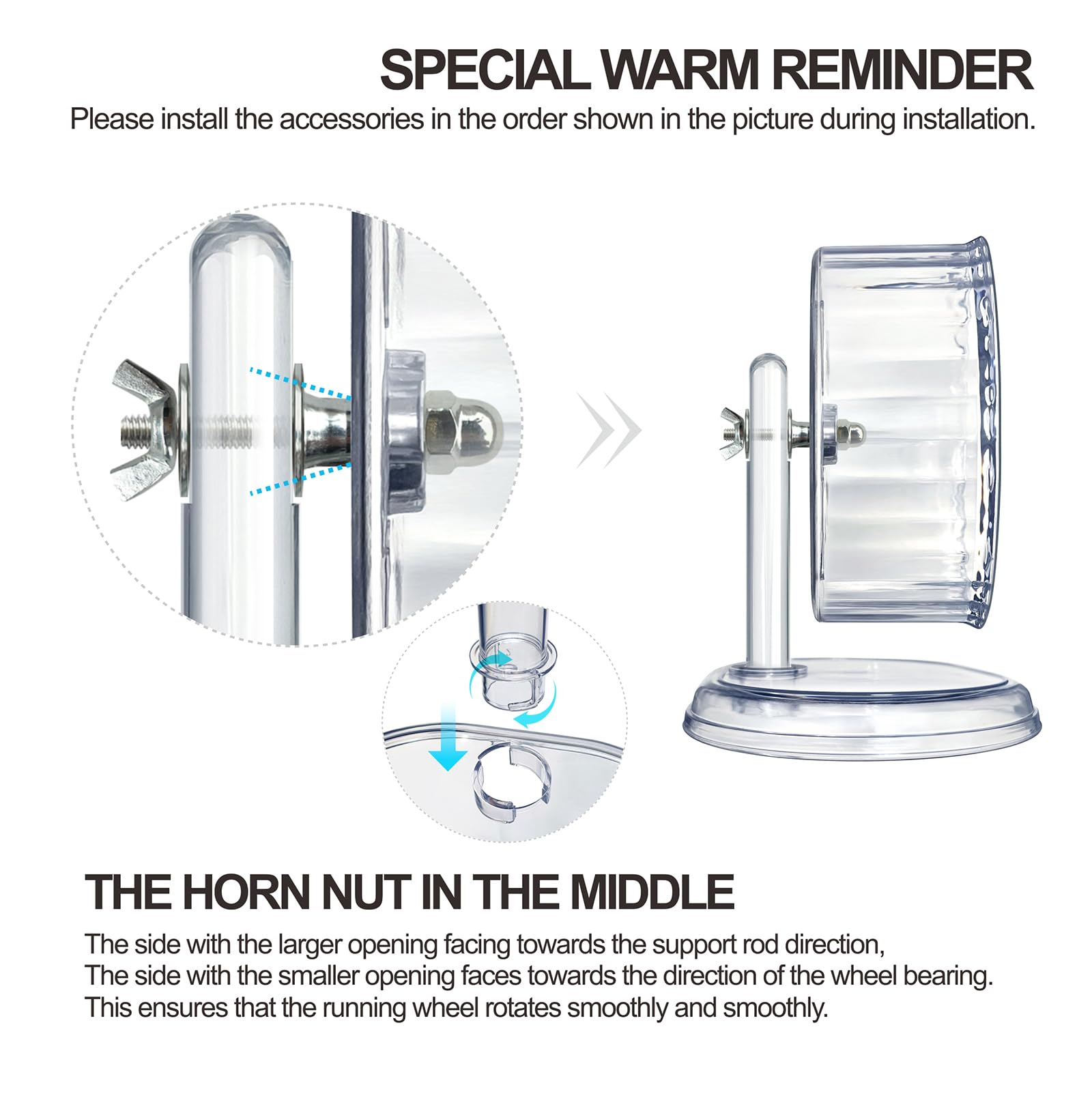 lazyyzal Silent Hamster Wheel easy-clean design — open structure enables thorough cleaning