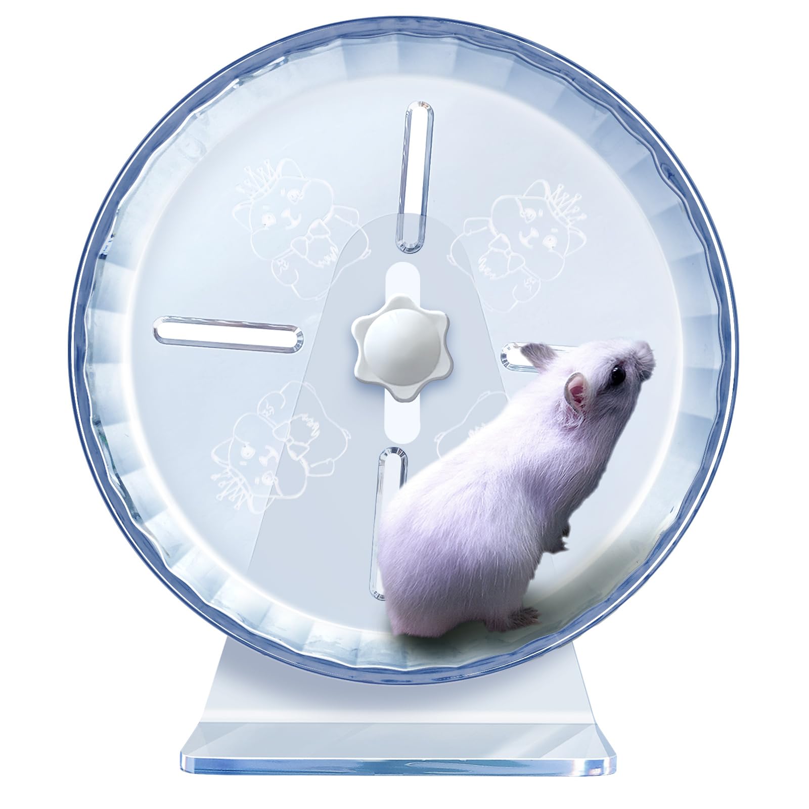 lazYYzal silent hamster wheel full view shows quiet, uninterrupted running for small pets.