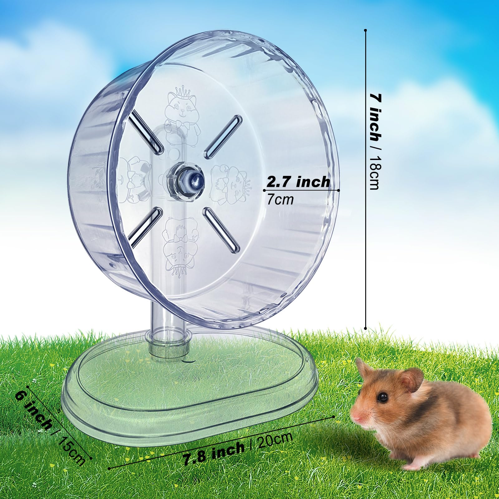 lazyyzal Silent Hamster Wheel running action — realistic motion encourages regular exercise