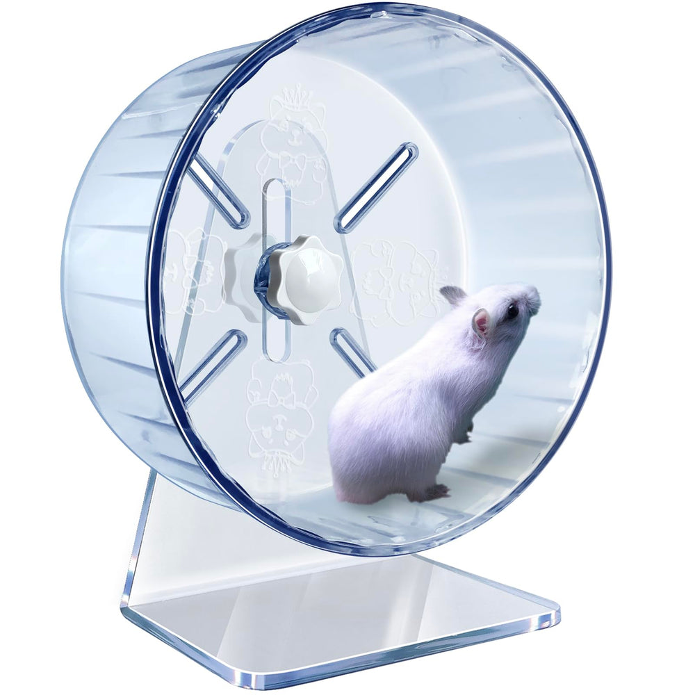lazYYzal silent hamster wheel side angle highlights compact stand and easy setup.