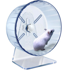 lazYYzal silent hamster wheel side angle highlights compact stand and easy setup.