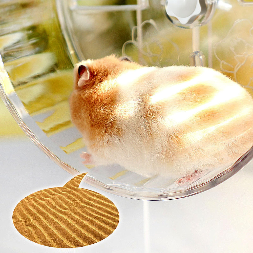 lazYYzal silent hamster wheel transparent drum showcases clear running surface.