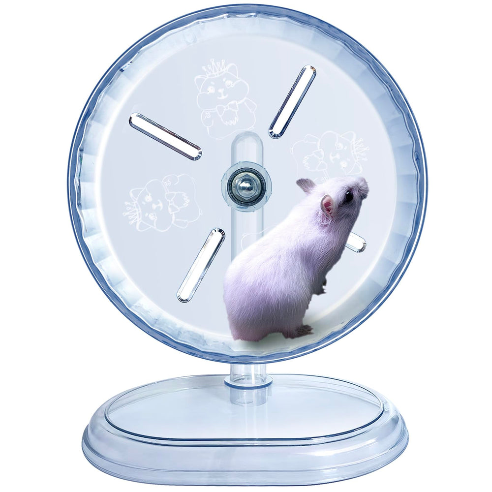 lazyyzal Silent Hamster Wheel white 7-inch — easy assembly and quiet operation for pets