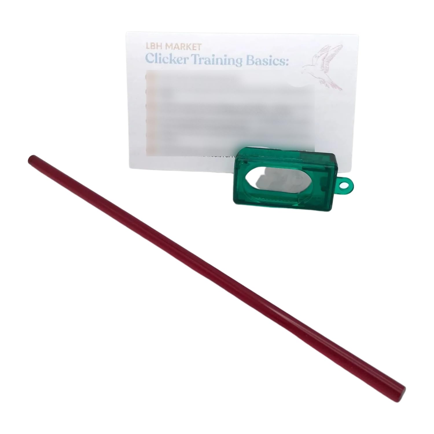 LBH MARKET bird clicker kit box – compact training tool for positive reinforcement sessions.